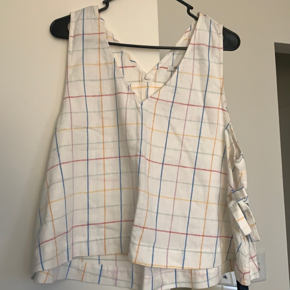 Madewell rainbow grid tank top